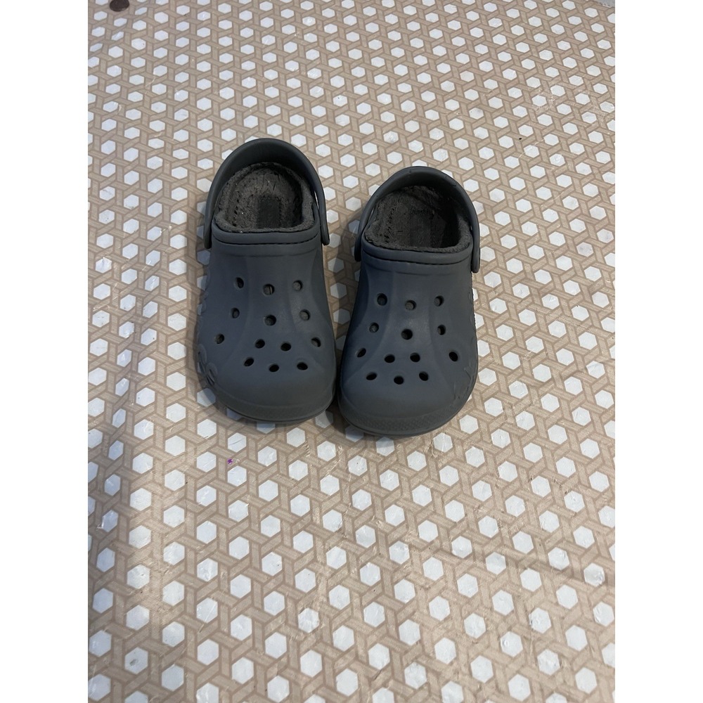 Crocs Fur Clog Sandals Unisex Little Kids Child‎ Size C 13 Gray